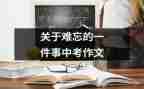 难忘的一件事小作文模板6篇